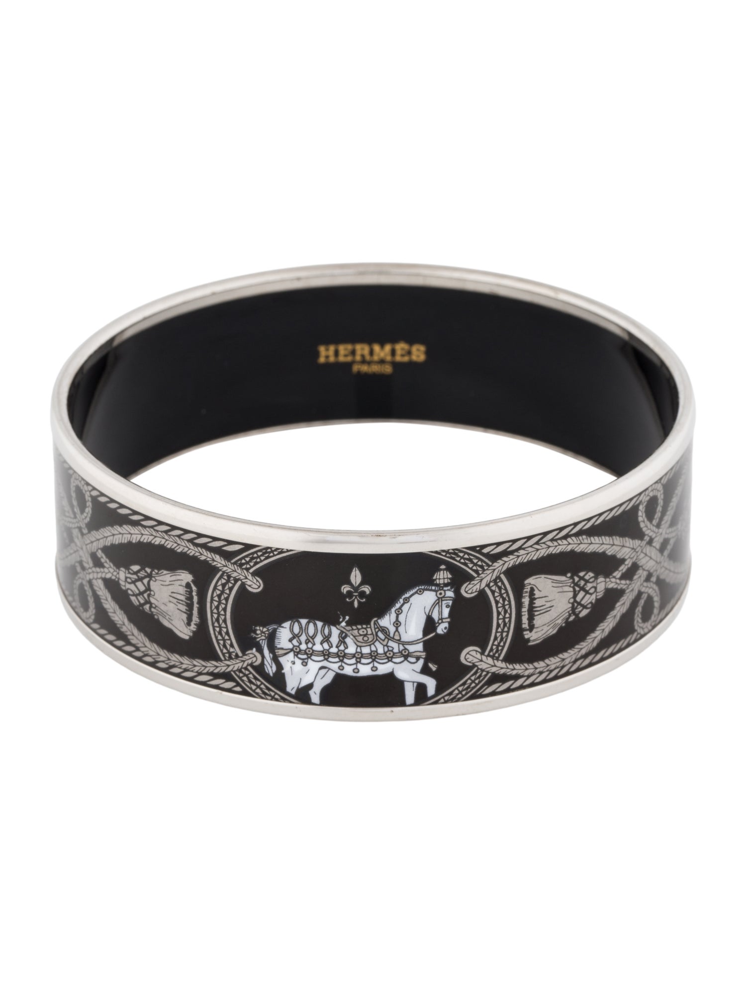 Hermès Grand Apparat Wide Enamel Bangle